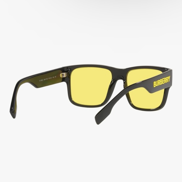 Burberry KNIGHT BE4358 Black/Yellow Sunglasses - Picture 3 of 7